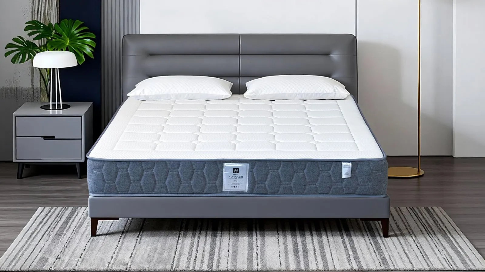NORNA spring mattress in a modern bedroom