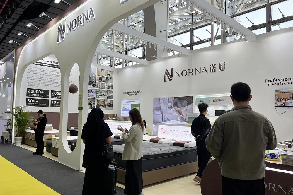 NORNA booth at a furniture fair